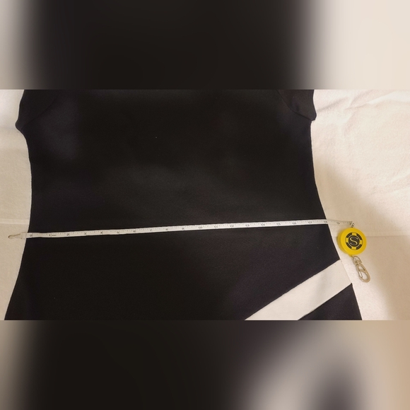 ISCA Black&White Colorblock Wave Graphic Shift Dress Size XL - Picture 8 of 12